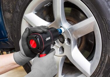 Пневматичний ударний гайковерт ViGOR V4800 - макс. момент відкручування 1200 Нм, квадрат 12,5 мм (1/2 дюйма) - низьковібраційний п