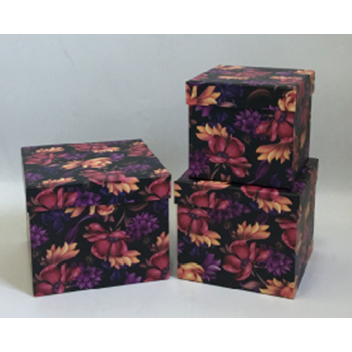 Подарункові коробки UFO W5230 Набір 3 шт Flowers1 квадр. (6885153)