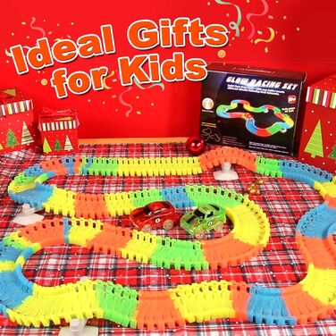 Іграшки від 3 років Автомобіль гоночний трек Машинка іграшка з 240 деталей світлого автомобіля гоночна траса 2 світяться машинки і