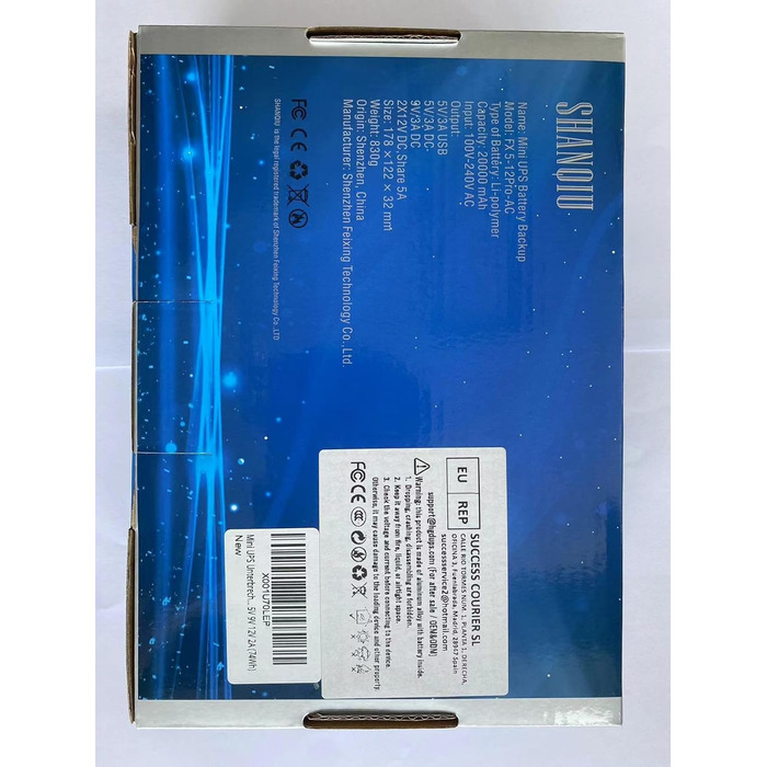 Джерело безперебійного живлення для роутера, модему, камери з входом AC вихід USB 5V DC 5V 9V 12V 3A (74Wh)