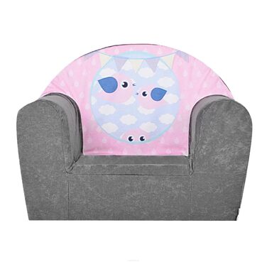 Дитяче крісло FORTISLINE Знімний чохол М&39які пінопластові пташки сірого кольору Міні-крісло з пінопласту Дитяча кімната