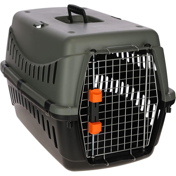 Транспортний ящик Kerbl Eco (Д x Ш x В 60 x 40 x 38,5 см, з мискою для води та ручкою для перенесення, високоякісні металеві дверцята) 80561