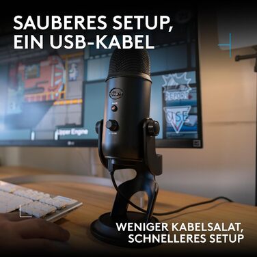 Мікрофон Logitech G Blue Yeti для запису, стрімінгу та геймінгу Classic Black