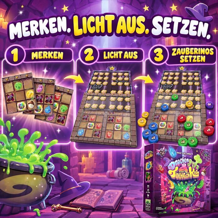 Настільна гра SKELLIG Games Drachenpups & TollkirschKern дитяча гра для 24 гравців