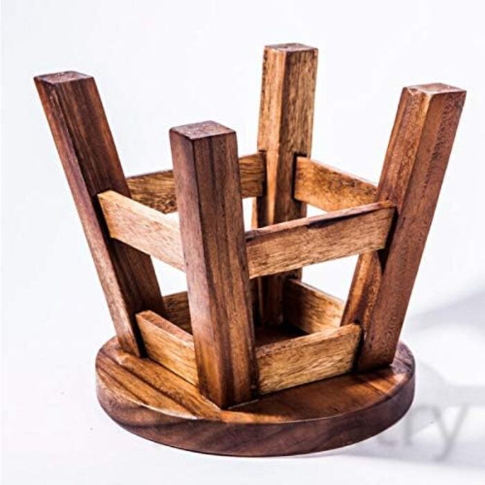 Дитячий стілець FairEntry, табурет, дитячий стілець з масиву дерева з мотивом овець, висота сидіння 25 см для нашої дитячої групи