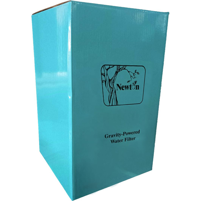 Система гравітаційних фільтрів для води NEWTON Premium із видаленням фтору Ємність 6л Повна система з 2 свічками-фільтрами, підставкою з нержавіючої сталі та краном для оглядового скла