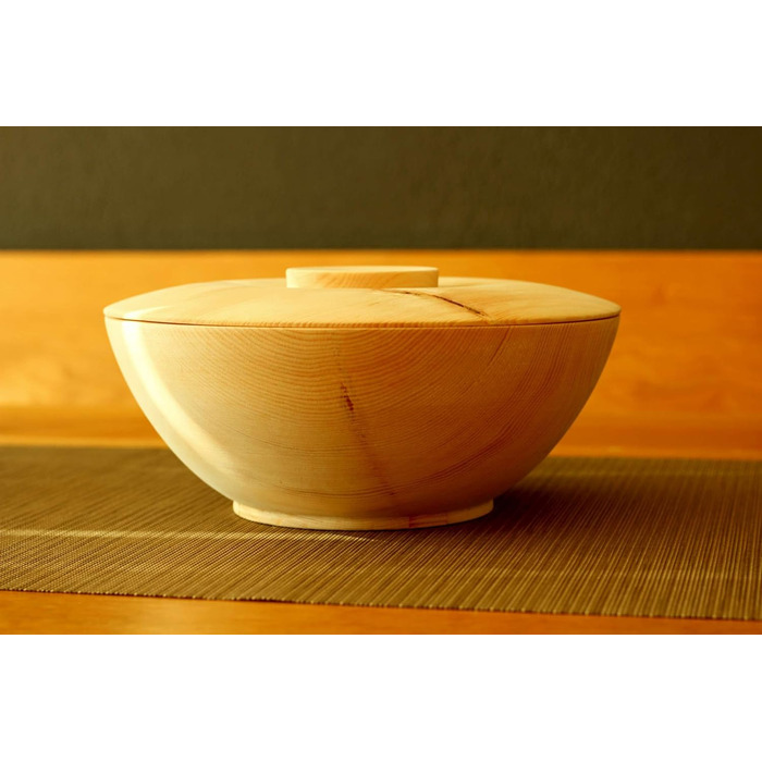 Контейнер для зберігання зі швейцарської сосни - для хліба, зерна, борошна, цукру, чаю, солі - комплект з 2 предметів миска та кришка - Ø 24 см - Ручна робота в Австрії