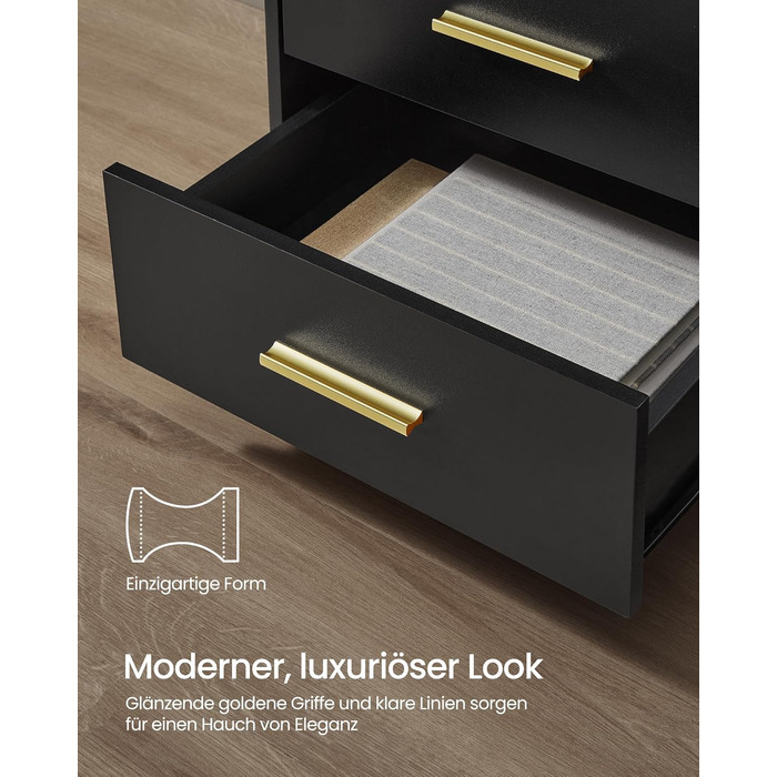 Колекція Custos - Тумбочка із зарядною станцією, комплект із 2 шт. , світлодіодне підсвічування, бічний столик, сучасний, з шухлядами, 2 розетками змінного струму та USB-портами, чорний колір LET829BC01 чорний колір 2 комплекти