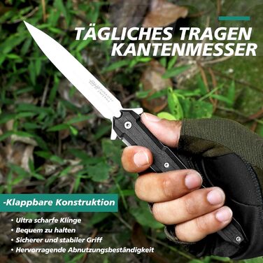 Складаний ніж одноручний, кишеньковий ніж з ручкою з ABS пластику і кишеньковою кліпсою, EDC ніж для риболовлі, кемпінгу, для чоло