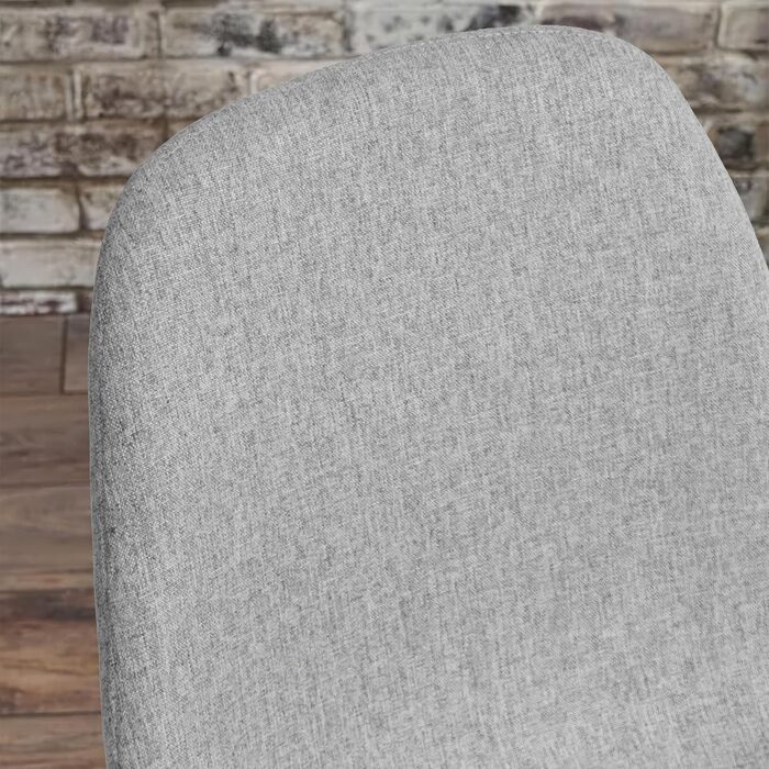 Набір із 4 обідніх стільців CangLong у ретро-стилі з м&39якою оббивкою для кухні та їдальні, сучасний тканинний обідній стілець з металевими ніжками, сірий