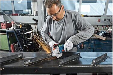 Акумуляторна кутова шліфувальна машина GWX 18V-15 SC з X-LOCK (потужність 1500 Вт, вкл. захисний кожух, додаткова рукоятка, пласти