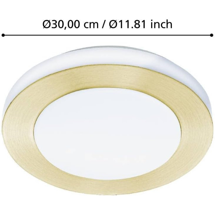 Стельовий LED-світильник EGLO Capri, сталь, білий та золотий