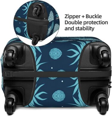 Чохол для валізи Ananas, міцний захист, підходить для багажу розміром 45.7-81.3 см, малий, Чорний