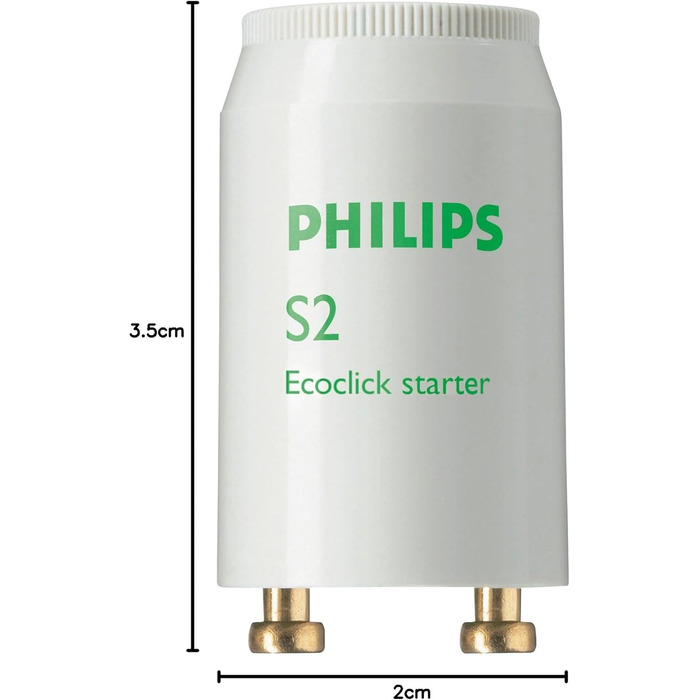 Для люмінесцентних ламп, S2, 422 Вт, SER, 220240 В, упаковка з 2 шт., 2 Starter