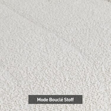 Обідні стільці CLIPOP, Комплект з 4 предметів, Крісла, Сидіння Teddy Boucle Beige, М&39які стільці для їдальні, кухні, вітальні (4, Boucle Beige) Комплект з 4 предметів Boucle Fog White