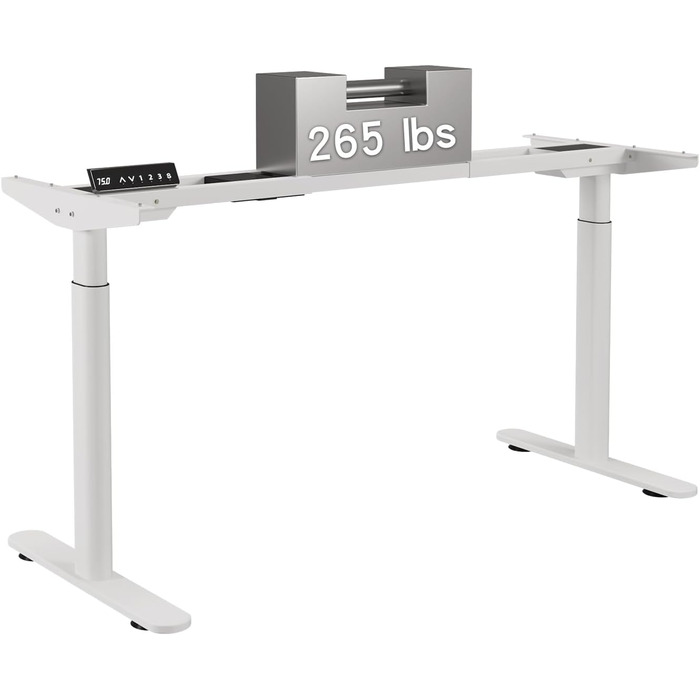 Каркас столу Radlove з подвійним двигуном та регулюванням висоти, регульовані ніжки підставки для столів розміром від 120 до 178 см з 4 функцією пам&39яті (білий циліндричні ніжки)