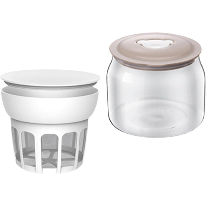 Сепаратор сироватки Sharplace з кришкою, ситечко для харчових продуктів, контейнер для горіхового молока, скло, фільтр для сита йогуртниціскляна пляшка