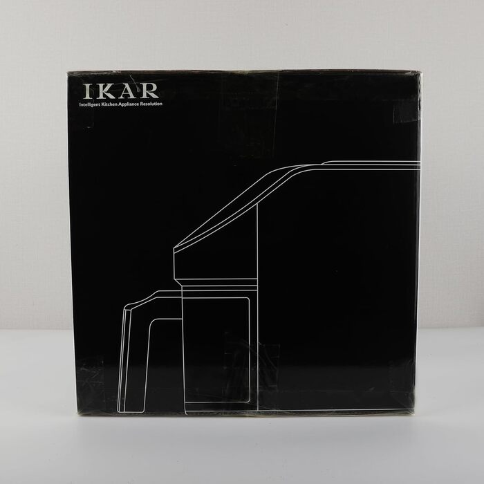 Фритюрниця IKAR Cube XXL 7 л сімейного розміру, фритюрниця 10-в-1, фритюрниця без олії, фритюрниця з сенсорним дисплеєм, можна мити в посудомийній машині, тиха, 4-6 порцій, нержавіюча сталь чорна