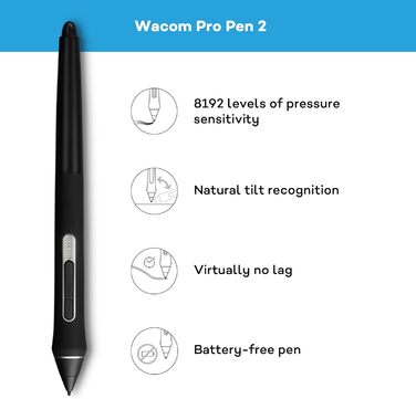 Планшет Wacom Intuos Pro pen розмір M, графічний планшет (в т.ч. стилус Pro Pen 2 з різними наконечниками, підходить для Windows і Apple), Black M 2-го покоління