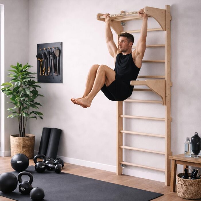 Настінні гімнастичні сходи MAMOI для дорослих з турніком та перекладиною, розширена тренувальна станція для домашніх тренувань, можливість налаштування