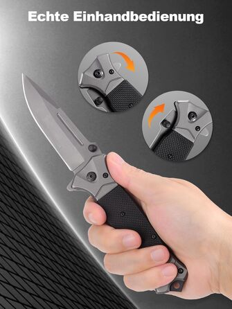 Кишеньковий ніж Rolgno складний ніж, 3Cr13 гострий ніж з нержавіючої сталі на відкритому повітрі з кишеньковим затискачем і замком