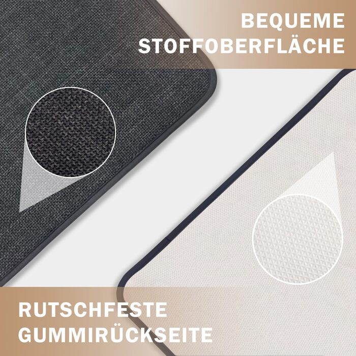 Килимок для внутрішніх дверей 60 x 90 см, килимок, що миється, вбираючий килимок, нековзний килимок, тонкий вхідний килимок для використання всередині приміщень, для вхідних дверей, темно-сірий 60 x 90 см (прямокутний)