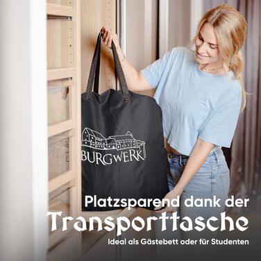 Надувний матрац для 2 осіб система 3 в 1 Елегантне гостьове ліжко та кемпінгове ліжко Надувний матрац з електричним насосом 150x200 Самонадувальний надувний матрац для 2 осіб, чорний/антрацит