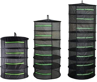 Сушильна сітка для трав, 4-х шарова сушарка для рослин Сушильна стійка на блискавці, складна підвісна Підходить для сушіння сухоцв