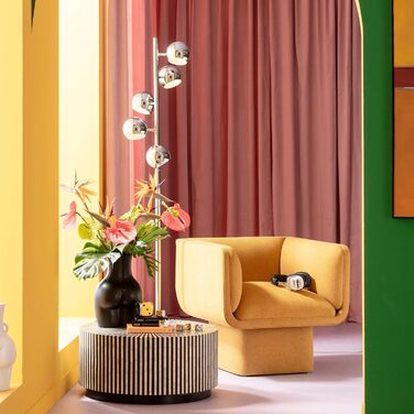 Торшер Kare Design Calotta, хром, 200x40x25 см, сріблястий