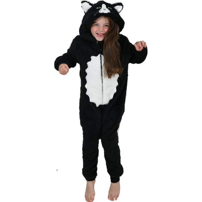 Кігурумі Кошеня Wunsy, суперм'який фліс, чорно-білий 5–6 років