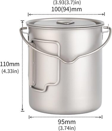 Багаторазова миска для їжі на відкритому повітрі зі складною ручкою, аксесуар для рюкзака для кемпінгу, пікніків, обідів на свіжому повітрі, багатоцільові горщики