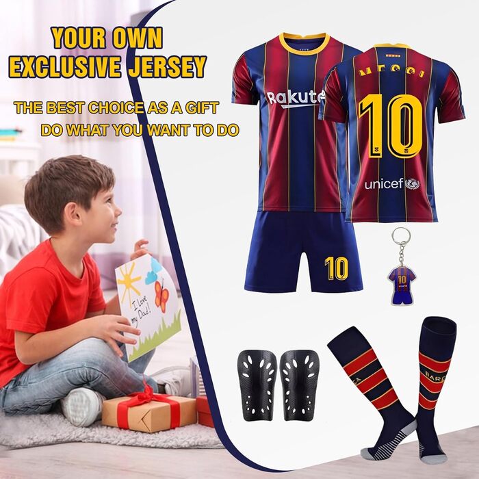 Комплект футбольної майки для дітей, дитяча футбольна майка, футбольна майка для активного відпочинку на свіжому повітрі, футбольна футболка, шорти, шкарпетки та щитки для тренувань з футболу для хлопчиків, розмір 130-140, синій