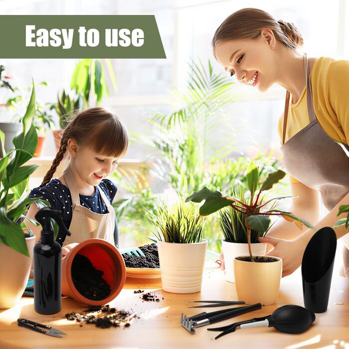 Набір інструментів для бонсай, 17 предметів, з килимком для пересадки рослин 50х50 см. Комплект інструментів для сукулентів та догляду за садом для бонсай, пересадки та догляду за рослинами.