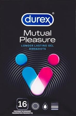 Презервативи Durex Mutual Pleasure - для клімаксу суглобів, 1 упаковка (1 х 16 шт. )