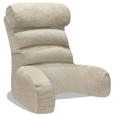 Подушка для читання на ліжку та дивані, подушка для спинки ліжка, подушка для читання зі спинкою для дорослих, зручна для сидіння, читання та перегляду телевізора на підлозі або дивані (кремового кольору, 65 * 30 см) Кремового кольору 65 * 30 см