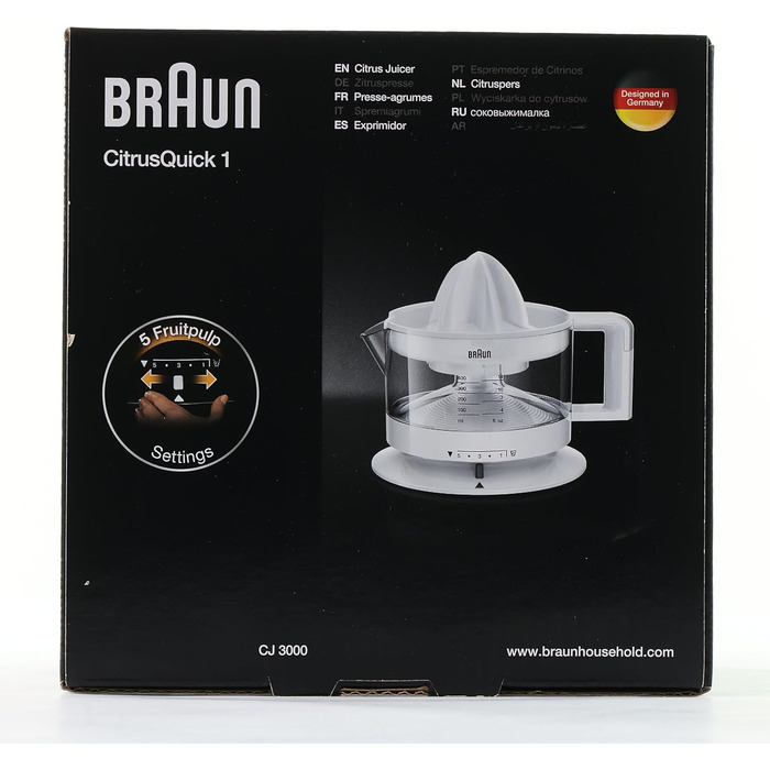 Соковижималка для цитрусових Braun Household Tribute Collection CJ 3000 (20 Вт, 0,35 л) біла