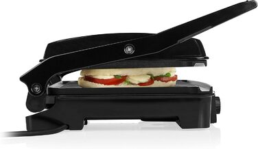 Контактний гриль Tristar з відкриванням на 180 і поверхнею для смаження 29 x 23,5 см/каністру можна також використовувати як насті