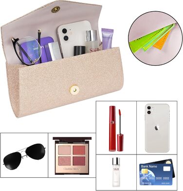 Клатч жіночий Larcenciel, блискуча сумочка з ланцюжком, вечірня сумочка з металевими паєтками для нареченої, елегантна сумка на плече для весілля, вечірки, побачення, золотий колір