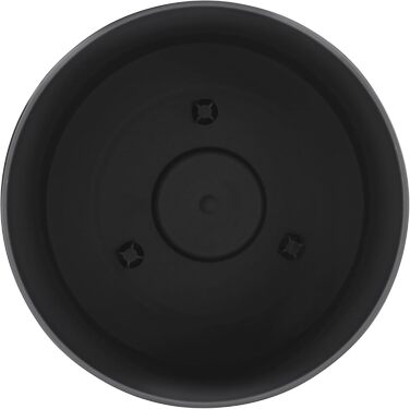 Пластиковий горщик XL з блюдцем, круглий, антрацит - Ø 47 см - великий квітковий горщик зі знімною основою, стійкий до ультрафіолету - садова прикраса, горщик, квітковий горщик, рослинний горщик, контейнер для рослин, морозостійкий