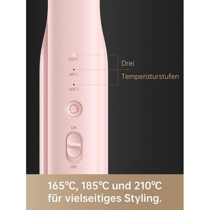 Бездротовий стайлер для волосся 2-в-1 Dreame Hair Glamour портативний випрямляч з іонізацією, рівномірним розподілом тепла та 3 рівнями температури, рожевий