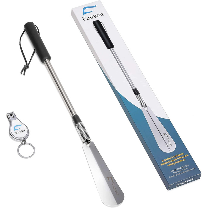 Преміум-лопатка з довгою ручкою, від 40,6 см до 78,7 см, регульований розширювач - висувний і складаний, нержавіюча сталь, телеско