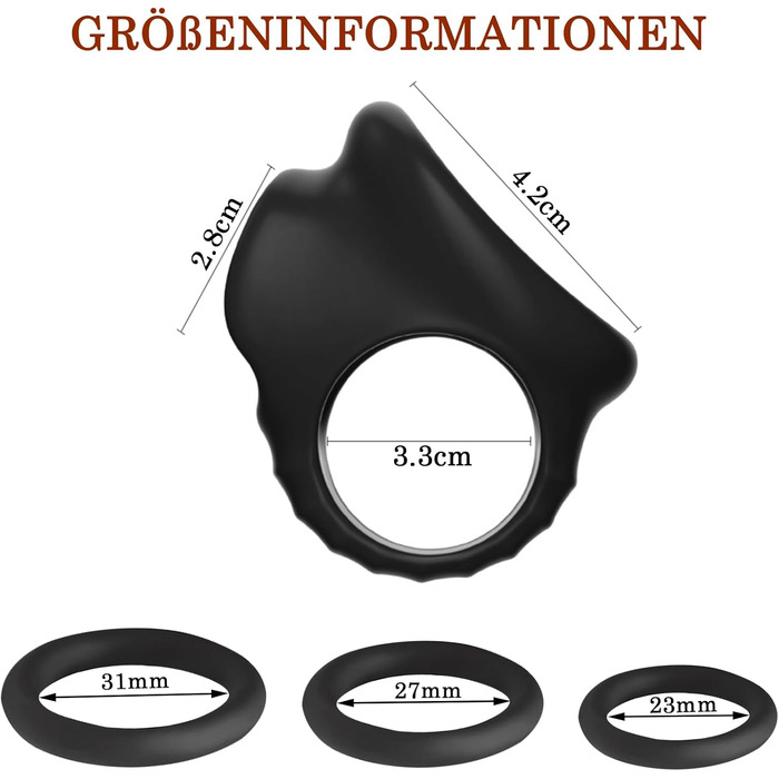 Набір для чоловіків AMZII, 4 в 1, силіконові ерекційні кільця та кільця для яєчок