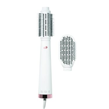 Стайлер-фен T3 AireBrush Duo термощітка з двома змінними насадками, 15 комбінаціями температури та швидкості, технологією T3 IonFlow, перемикачем Volume Booster та режимом фіксації холодного повітря