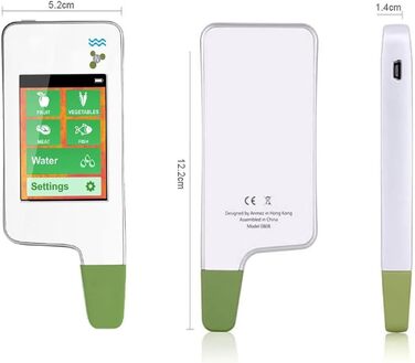 Аналізатор фруктів/овочів/м'яса MOUNW, цифровий тестер харчових нітратів, детектор залишків пестицидів для фруктів, овочів, м'яса та риби точні та надійні тести
