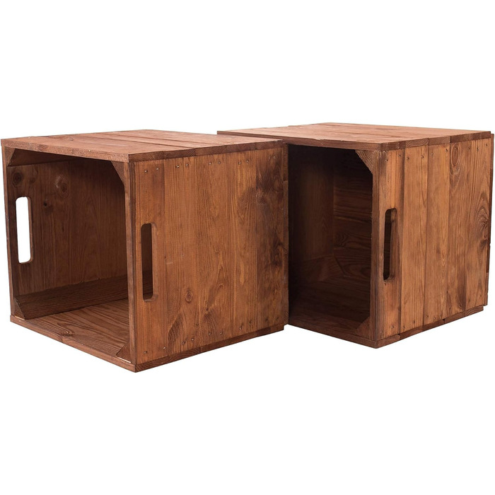 Фруктові ящики онлайн 4 дерев&39яні ящики Kallax у вживаному вигляді з доступом з 2 боків, 32x37,5x32,5 см - для декору, для зберігання на полиці Kallax, 32x37,5x32,5 см, коричневі, 4