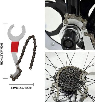 Велосипедний інструмент, набір для заклепування ланцюга для велосипеда зі знімачем каретки, розбиранням кривошипа, розривом ланцюга, знімачем зірочки, знімачем касети