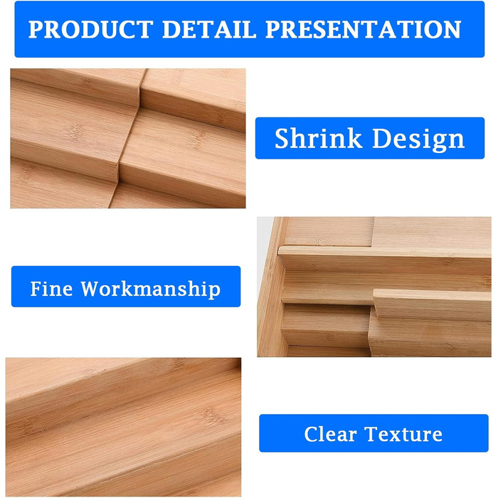 Рівнева бамбукова підставка для спецій, висувний тримач для спецій, практична підставка для спецій, розширювана бамбукова підставка для спецій для кухонних шаф, 3-