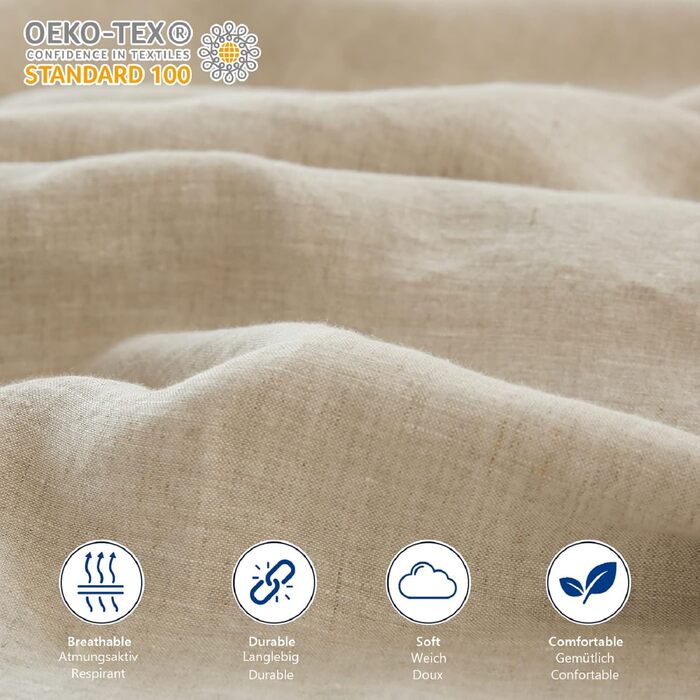 Простирадло Simple&Opulence зі 100 льону, надзвичайно м&39яке, дихаюче, для фермерських будинків, лише 1 простирадло (228 см x 255 см, льон) 228 см x 255 см льон