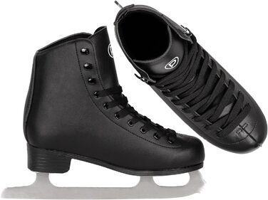 Ковзани для жінок та чоловіків, водовідштовхувальна синтетична шкіра, тепла оксамитова підкладка, нержавіюче лезо з нержавіючої сталі 303, комфорт та стабільність для активного відпочинку та початківців, розмір 43