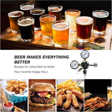 Редуктор тиску Регулятор тиску, CO2 Головний редуктор тиску Подвійний манометр W21.8 Регулятор тиску CO2 для обладнання для дозування, пивоваріння, обладнання для розливу пива